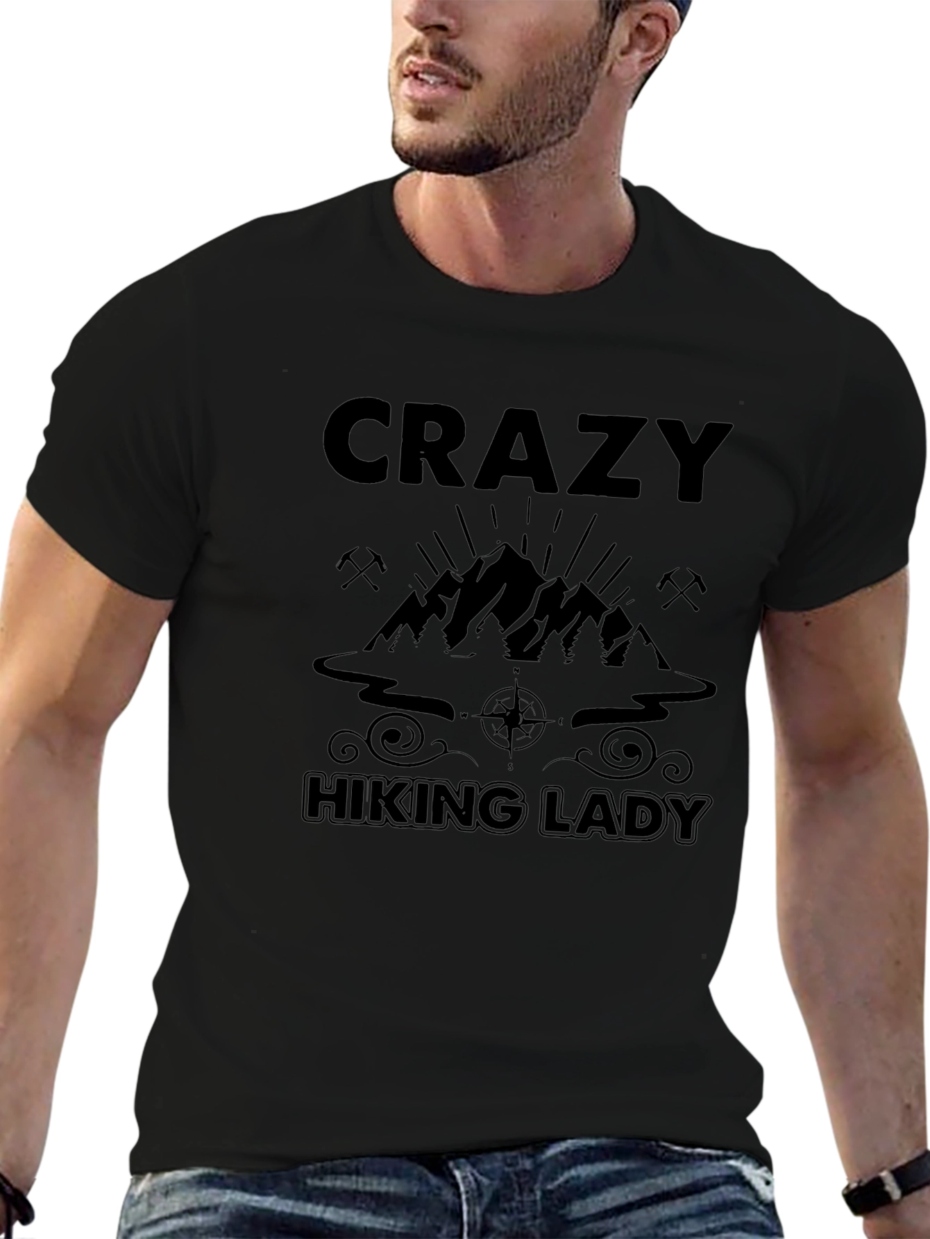 Crazy Hiking Lady T-Shirt