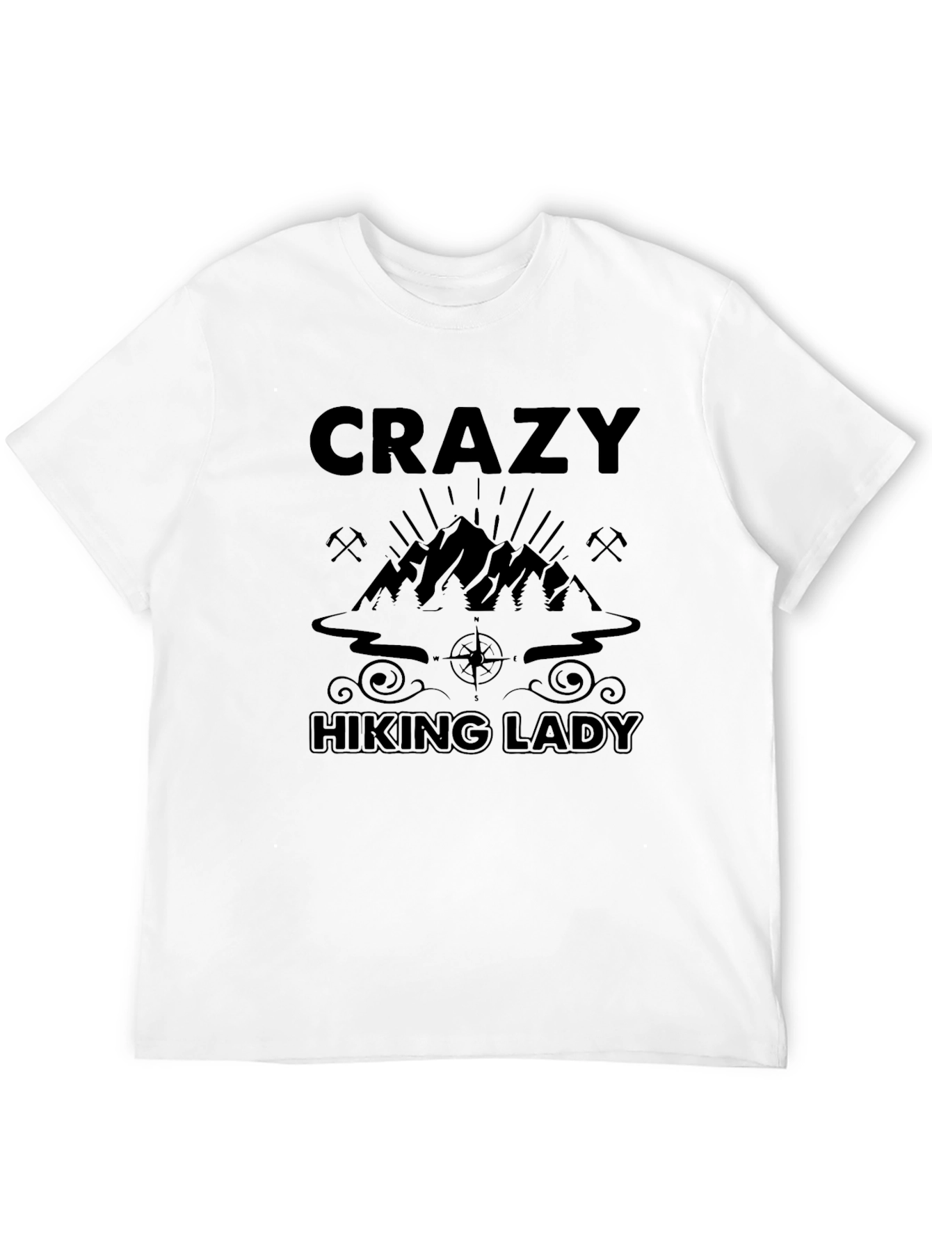 Crazy Hiking Lady T-Shirt