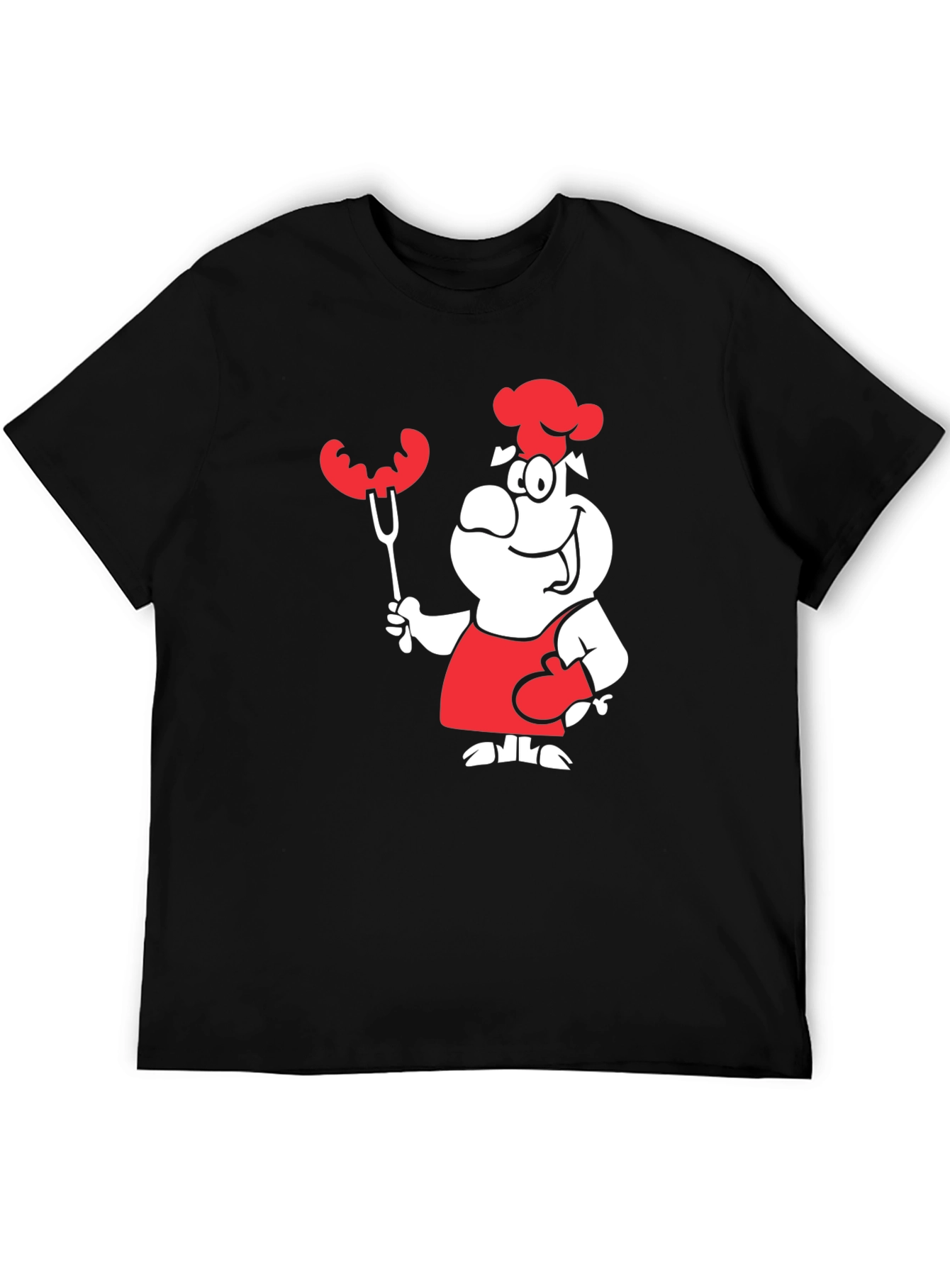 Chef Cartoon Graphic T-Shirt BBQ Grill Master Design
