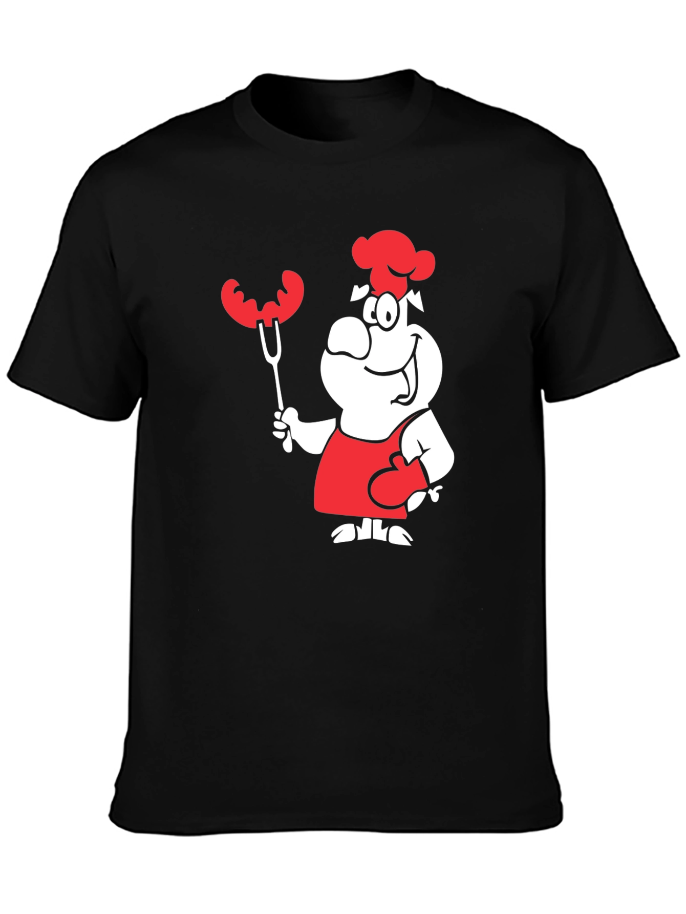 Chef Cartoon Graphic T-Shirt BBQ Grill Master Design