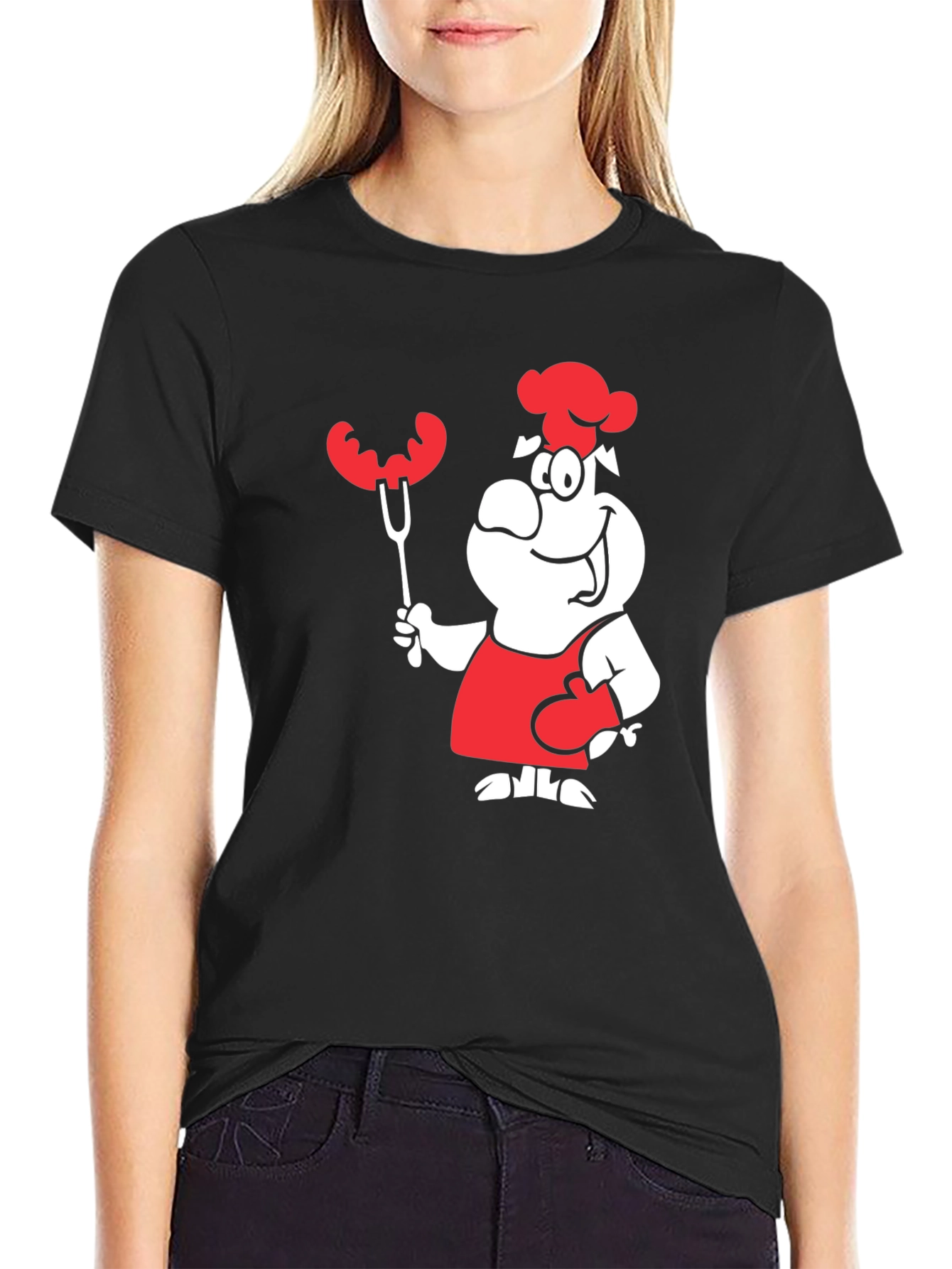 Chef Cartoon Graphic T-Shirt BBQ Grill Master Design