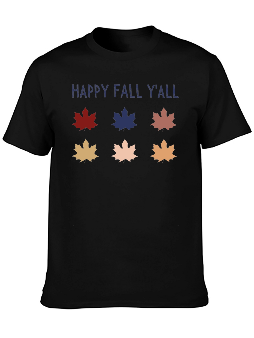 Happy Fall YAll T-Shirt Autumn Leaf Design