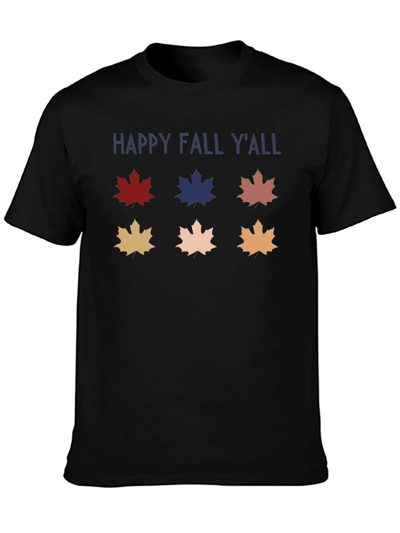 Happy Fall YAll T-Shirt Autumn Leaf Design