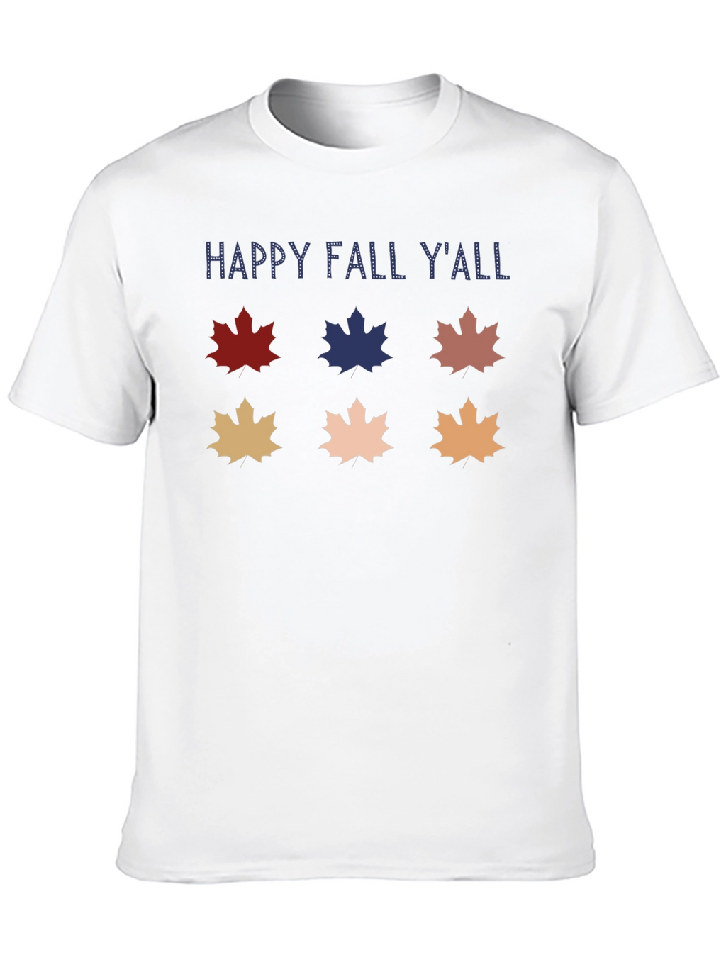 Happy Fall YAll T-Shirt Autumn Leaf Design