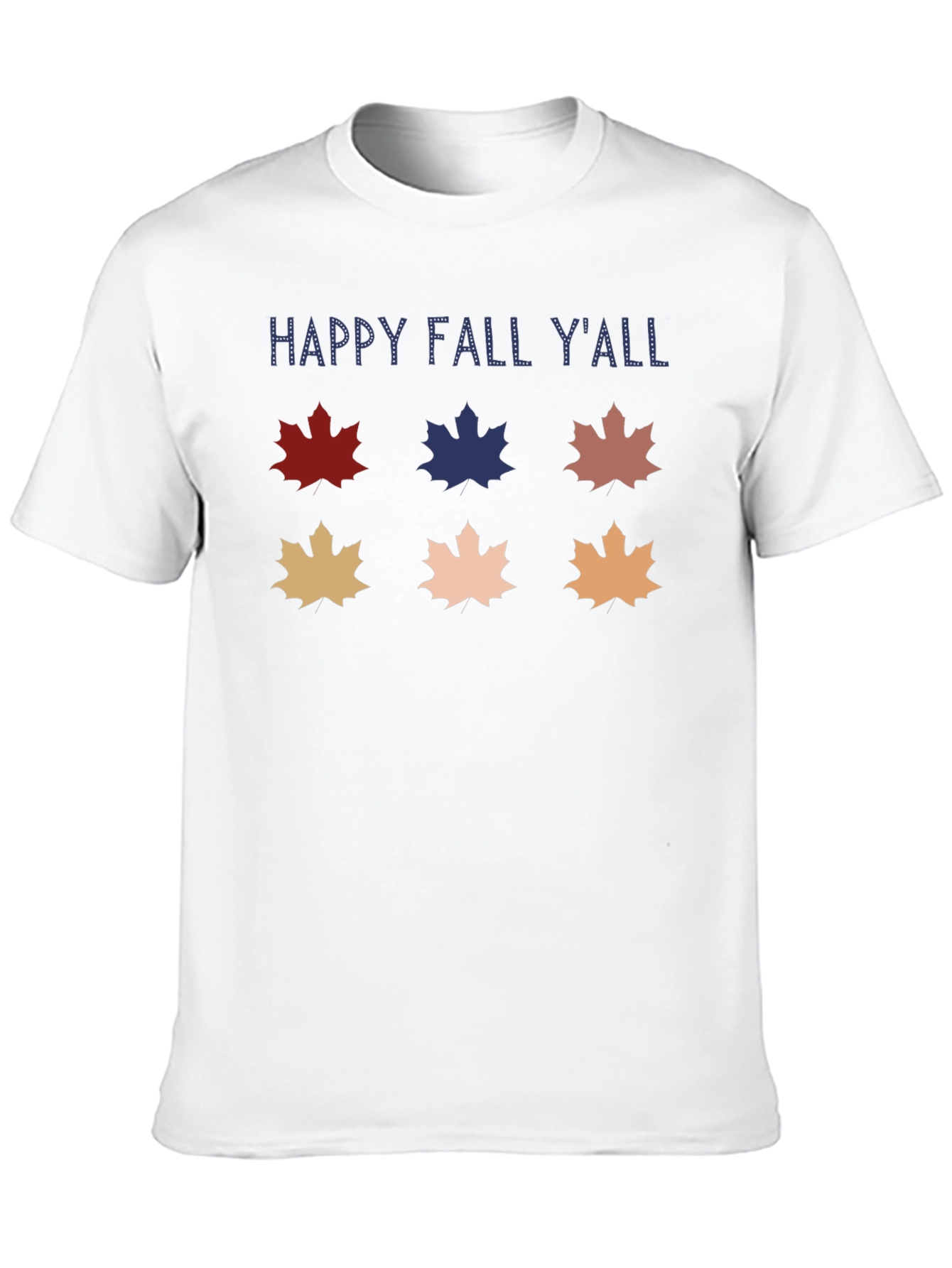 Happy Fall YAll T-Shirt Autumn Leaf Design