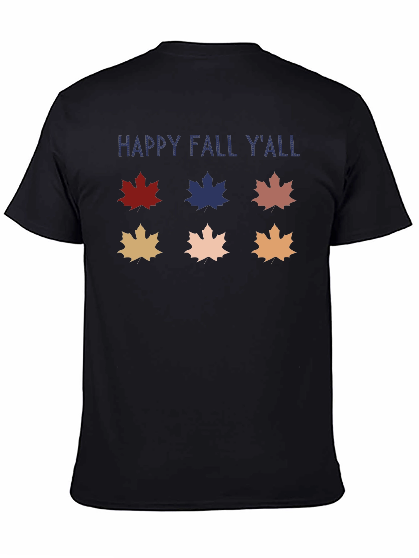 Happy Fall YAll T-Shirt Autumn Leaf Design