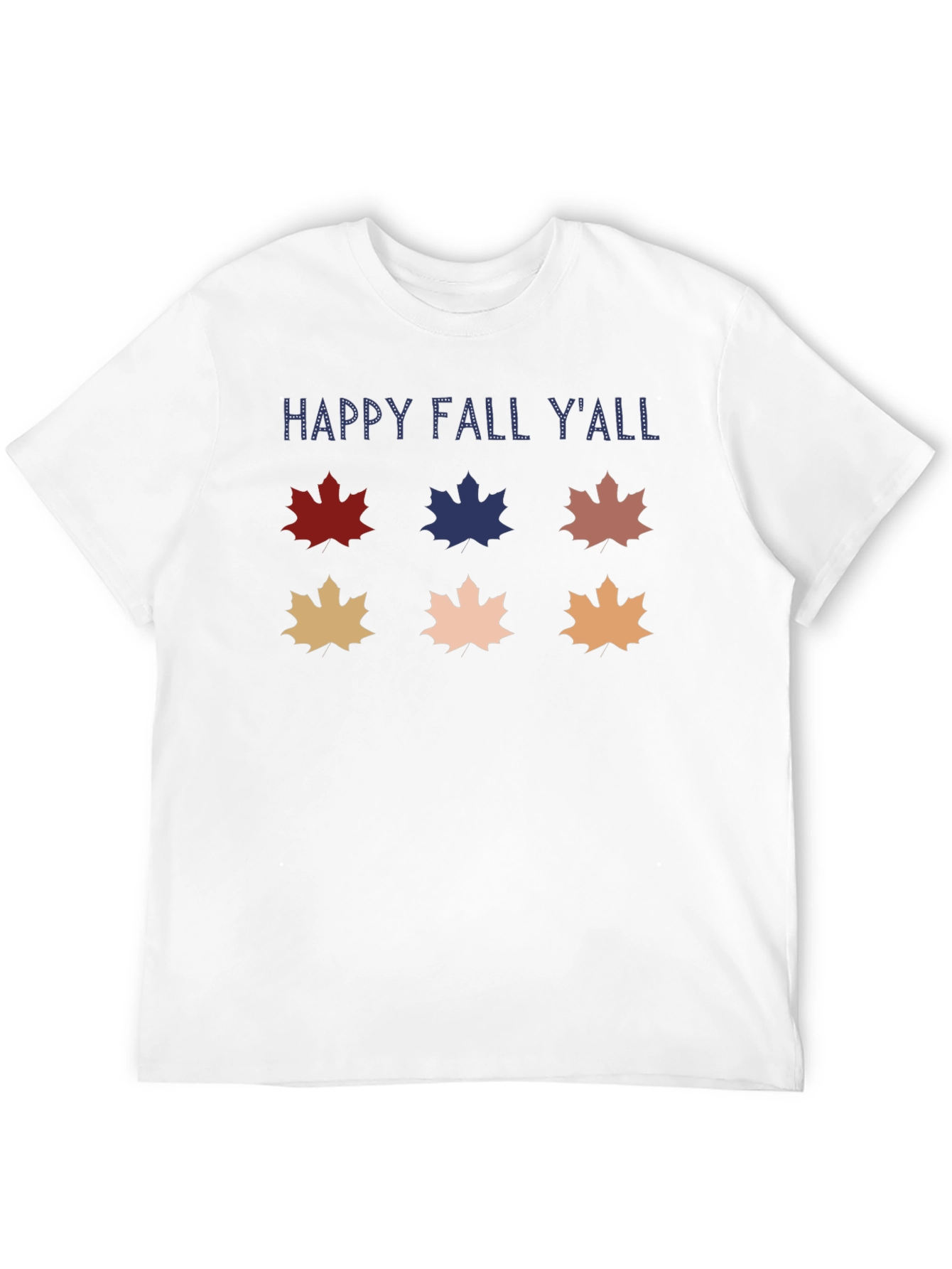 Happy Fall YAll T-Shirt Autumn Leaf Design