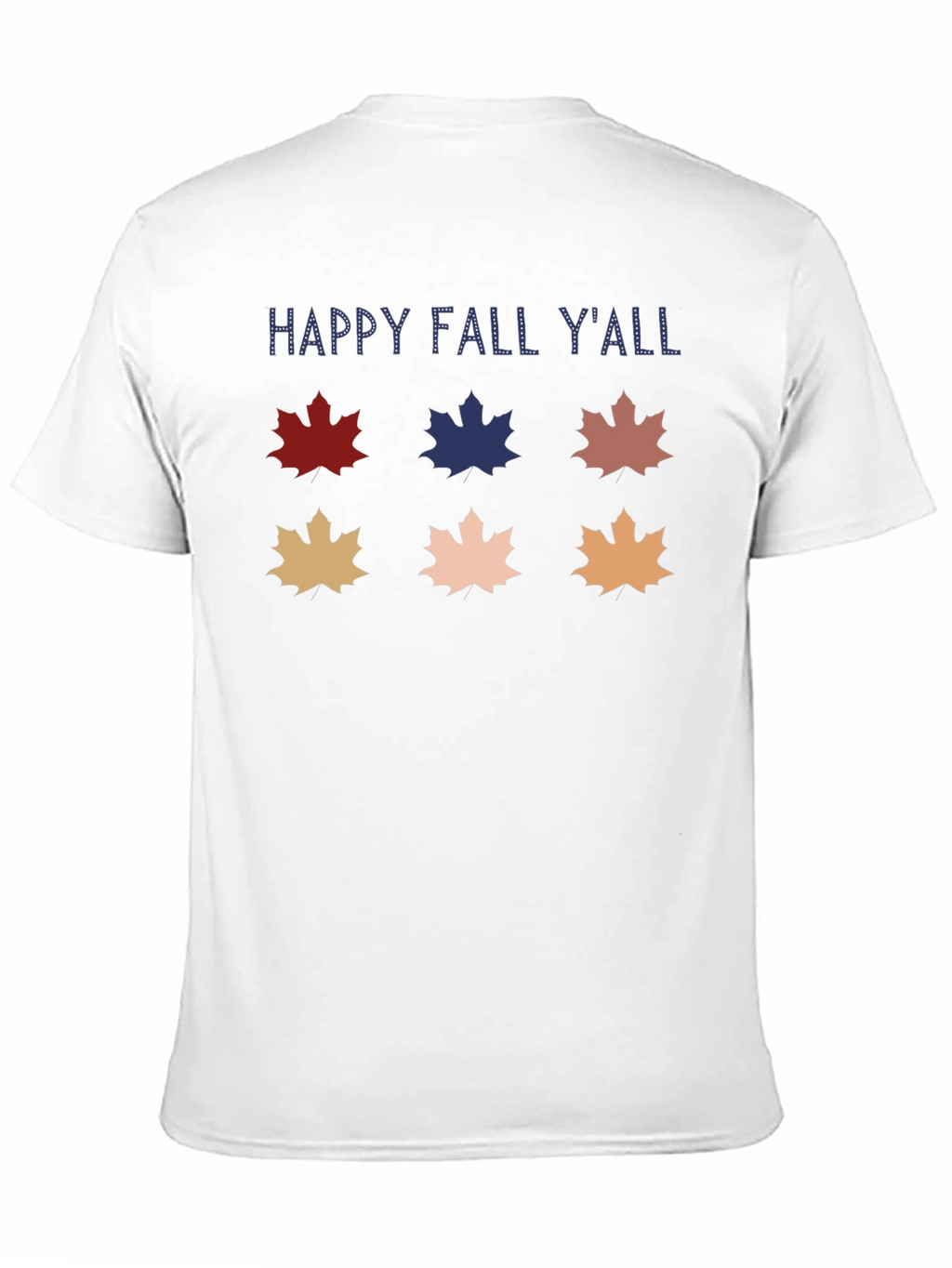 Happy Fall YAll T-Shirt Autumn Leaf Design