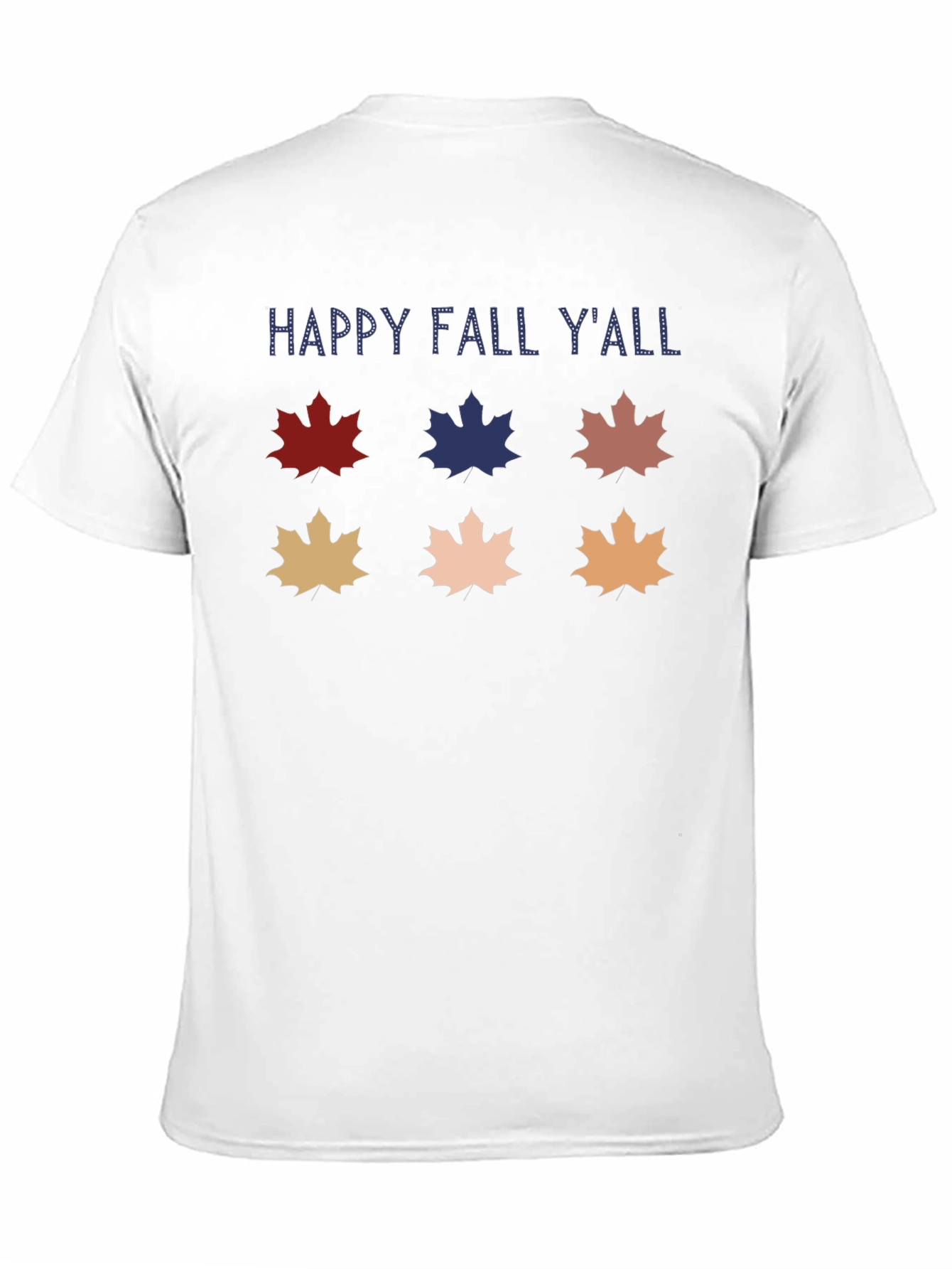 Happy Fall YAll T-Shirt Autumn Leaf Design