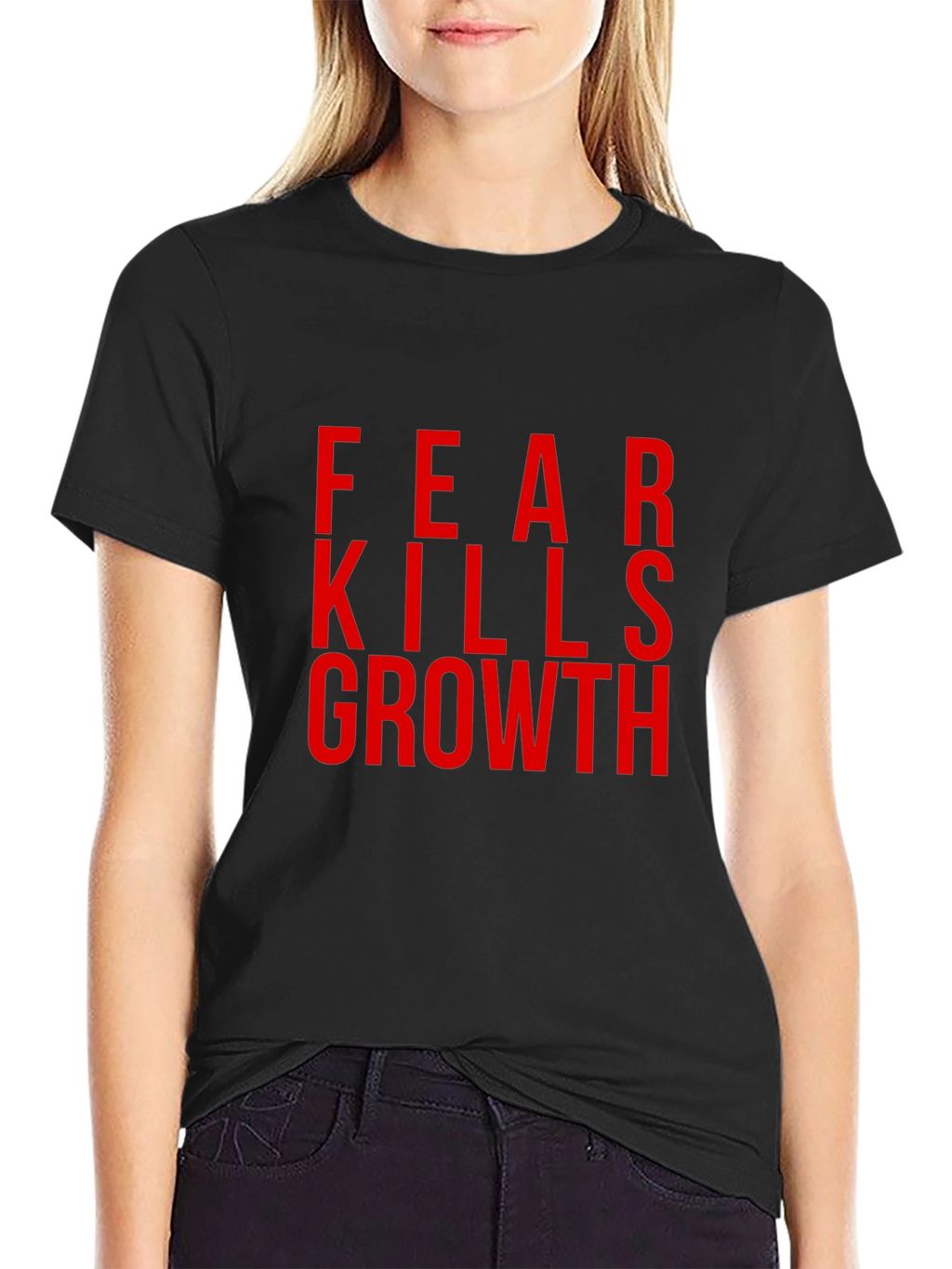 Fear Kills Growth Graphic Tee - Black