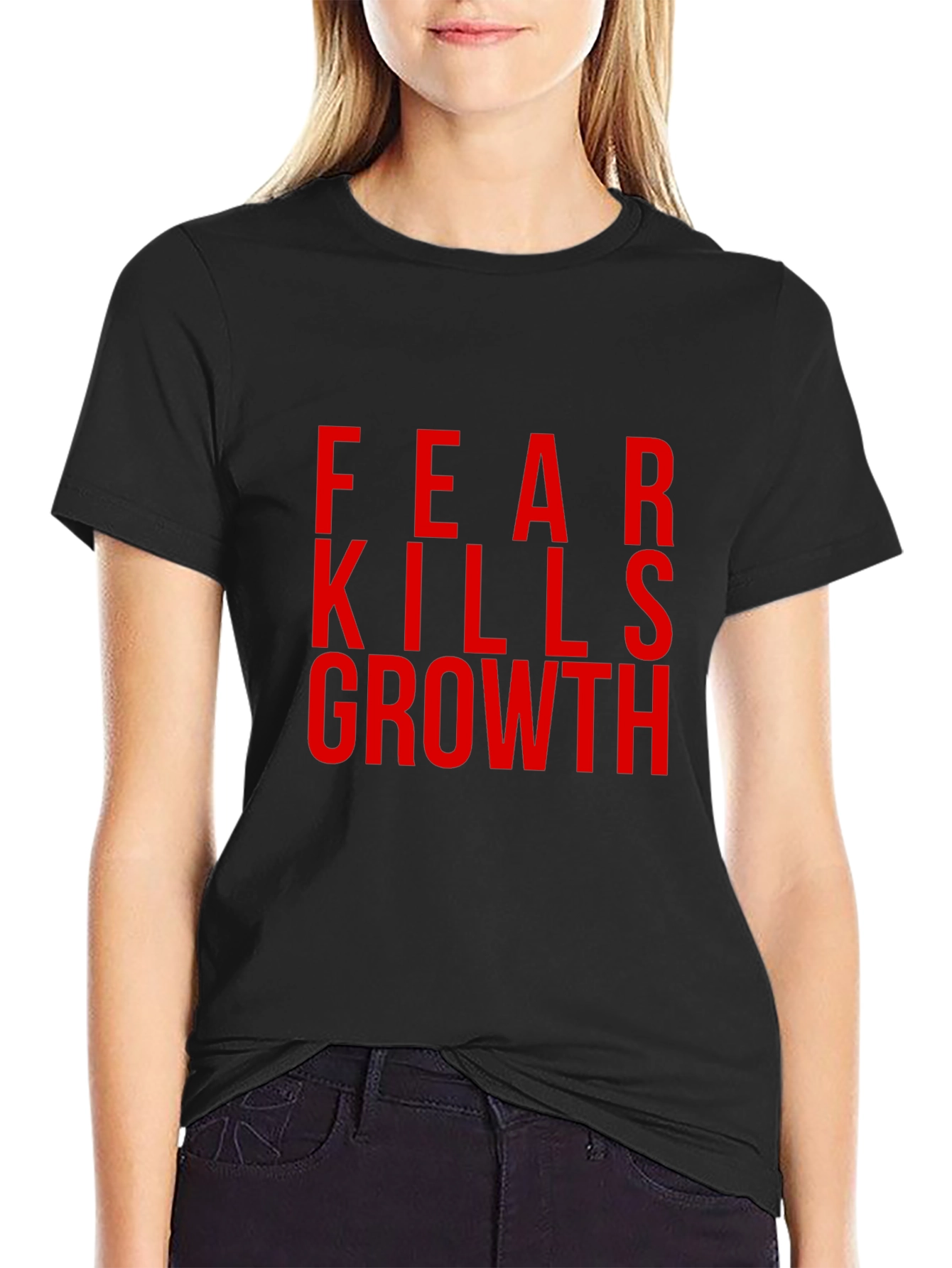 Fear Kills Growth Graphic Tee - Black
