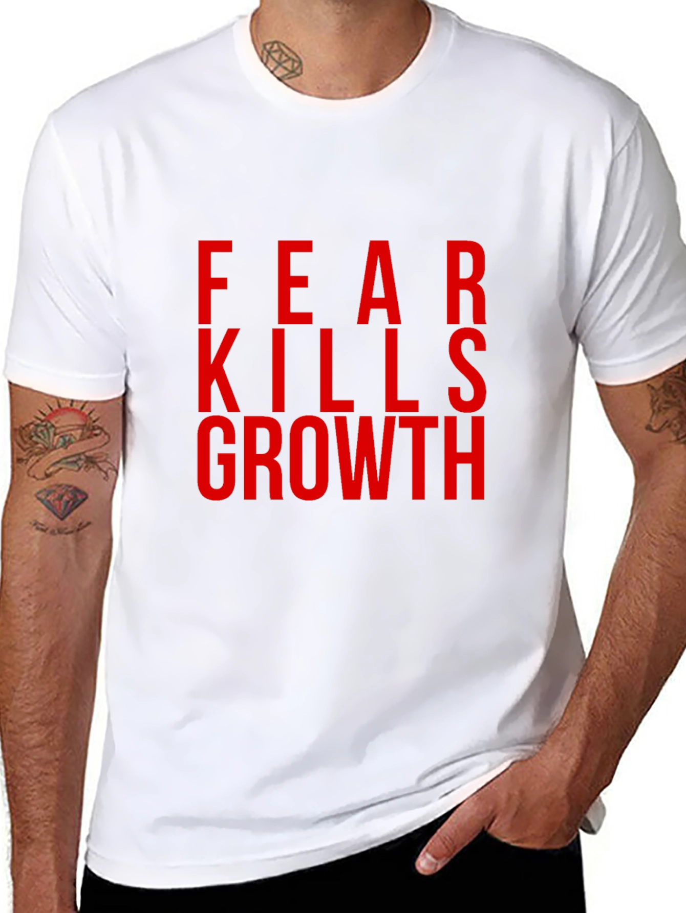 Fear Kills Growth Graphic Tee - Black