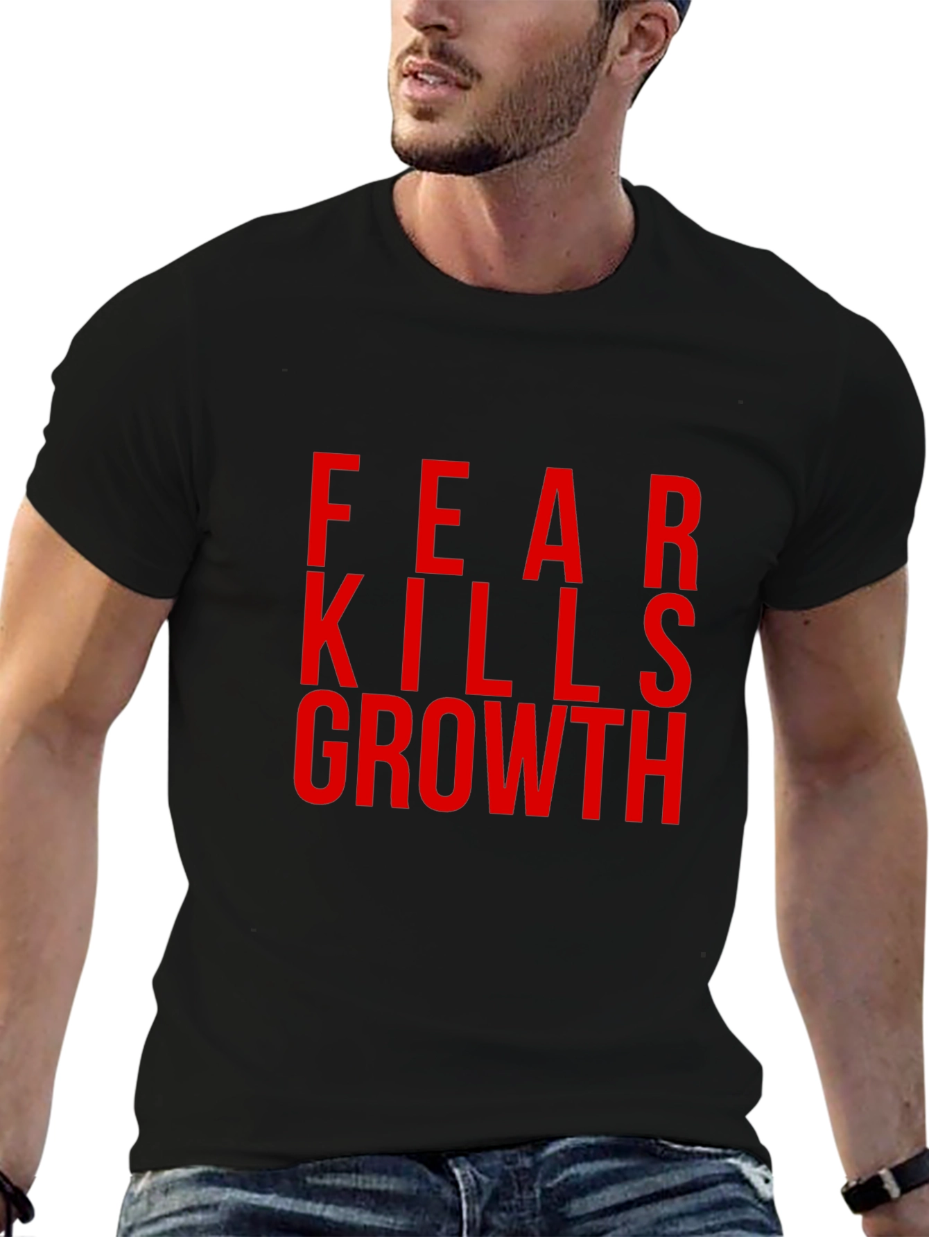 Fear Kills Growth Graphic Tee - Black
