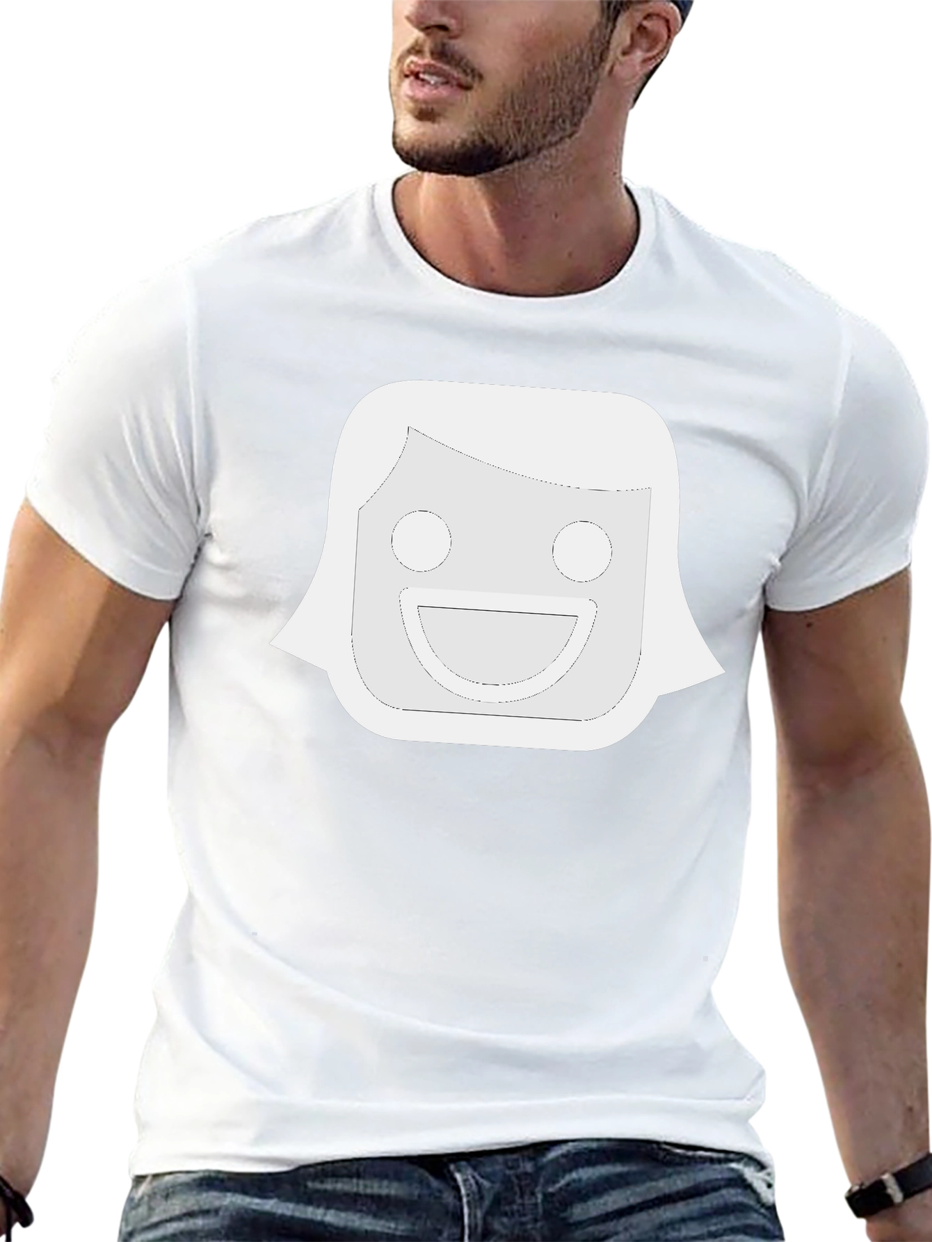 Funny Face Graphic Black T-Shirt