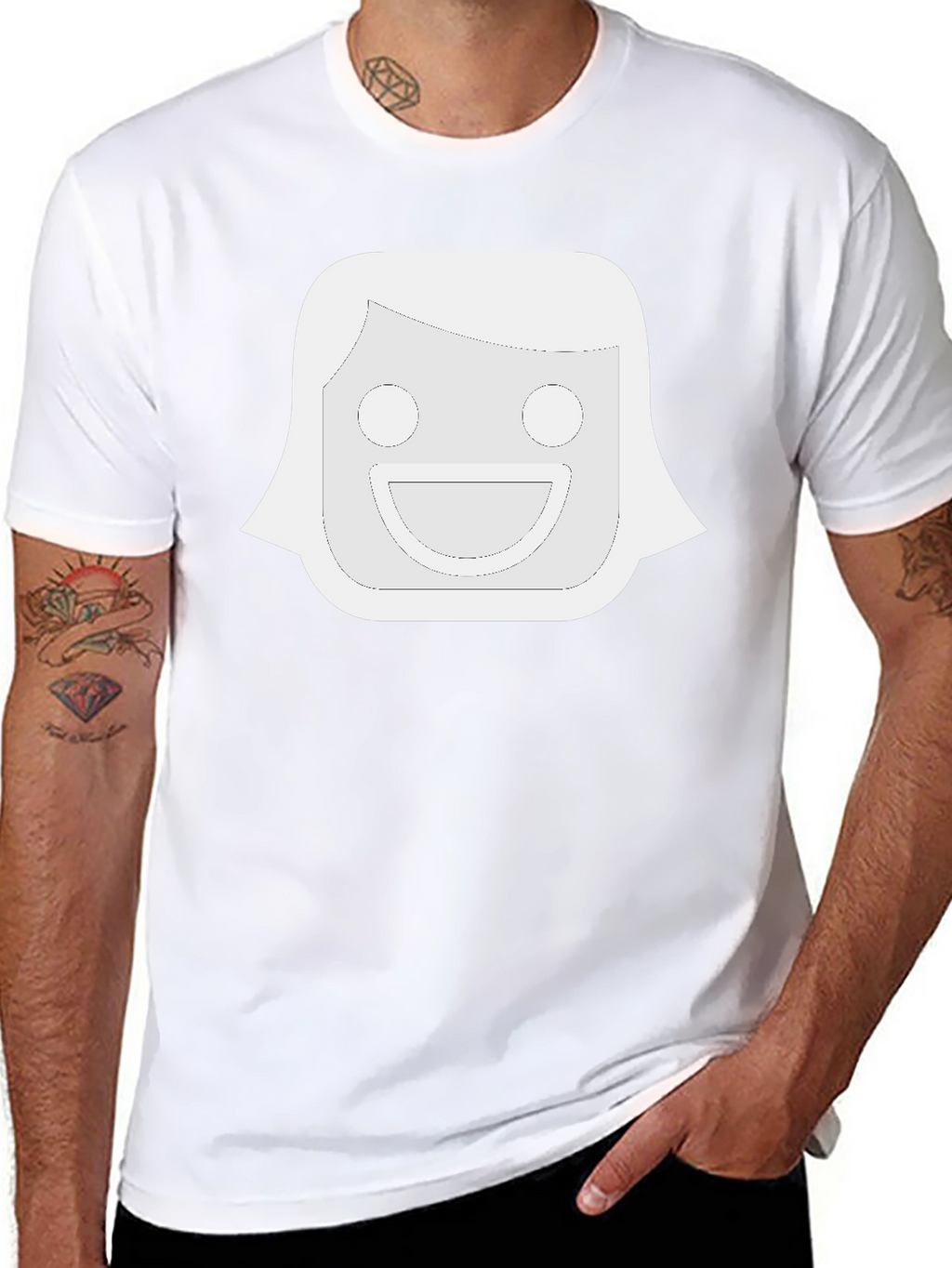 Funny Face Graphic Black T-Shirt