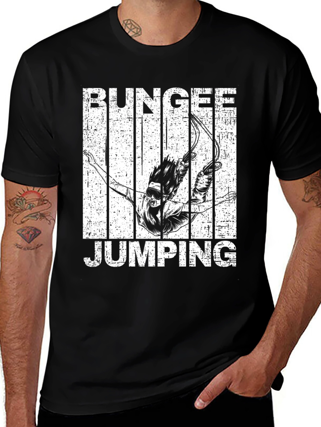 Bungee Jumping Graphic Tee - Extreme Sports Apparel