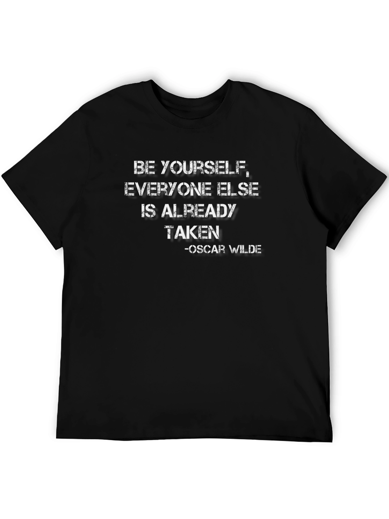 Be Yourself Oscar Wilde T-Shirt - Trendy Black Tee