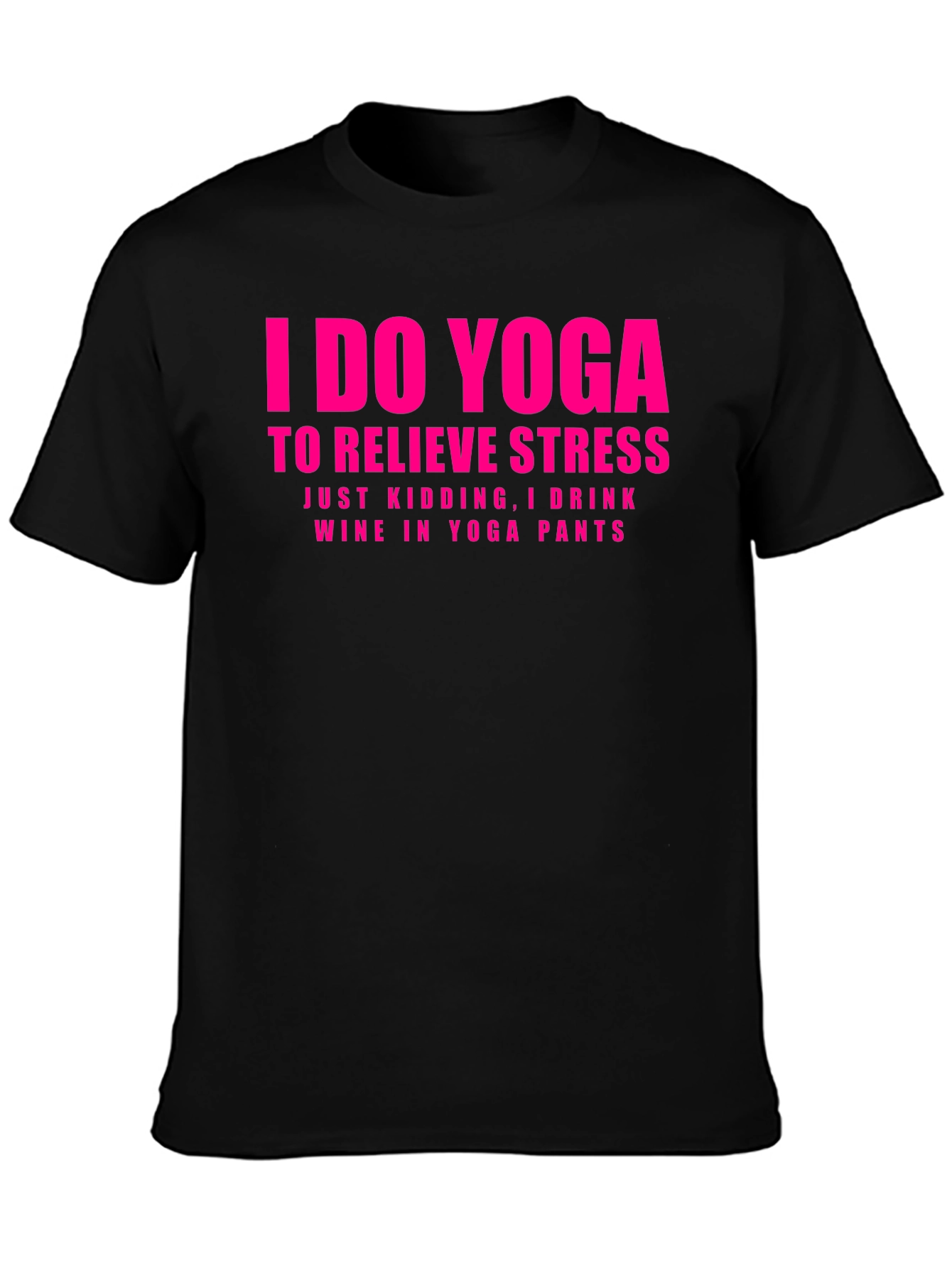Funny Yoga & Wine Graphic T-Shirt