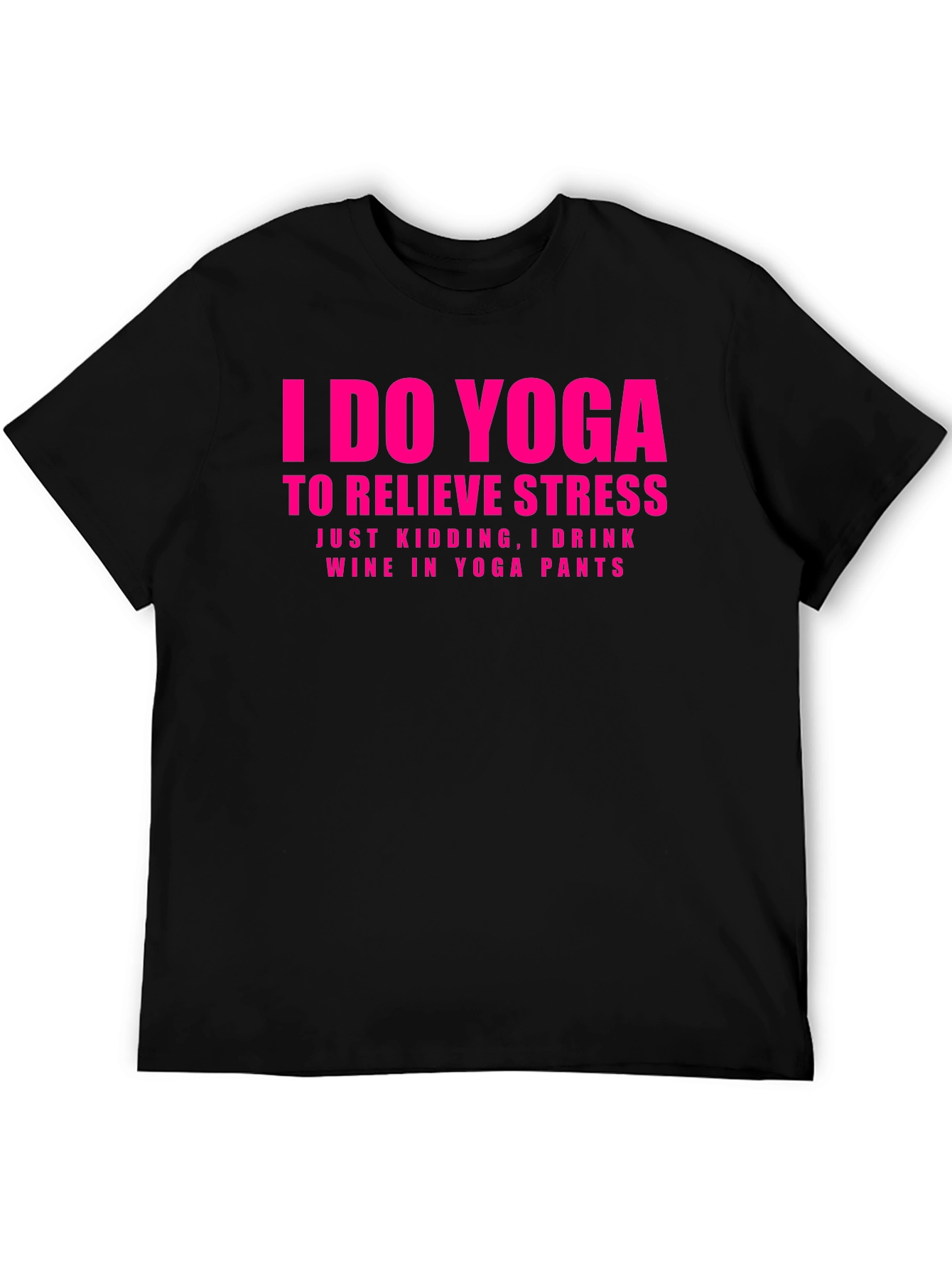 Funny Yoga & Wine Graphic T-Shirt