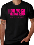 Funny Yoga & Wine Graphic T-Shirt