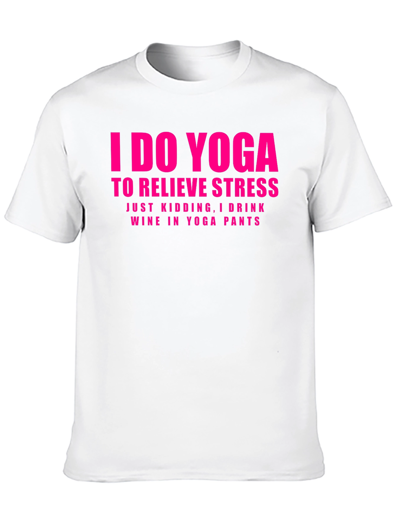 Funny Yoga & Wine Graphic T-Shirt
