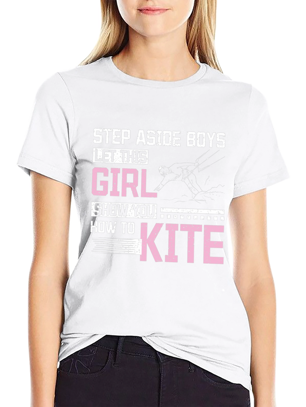 Girl Kiteboarding Graphic T-Shirt