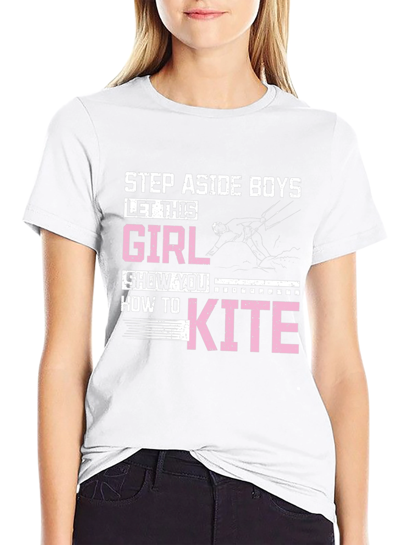 Girl Kiteboarding Graphic T-Shirt