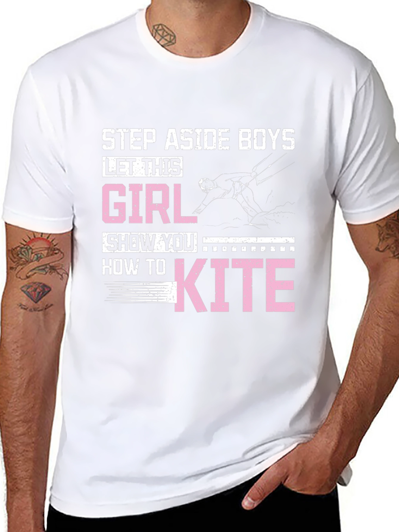 Girl Kiteboarding Graphic T-Shirt