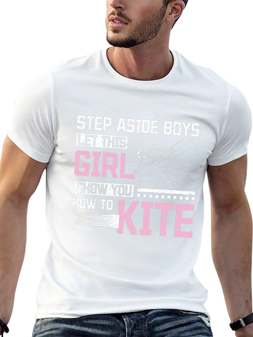 Girl Kiteboarding Graphic T-Shirt