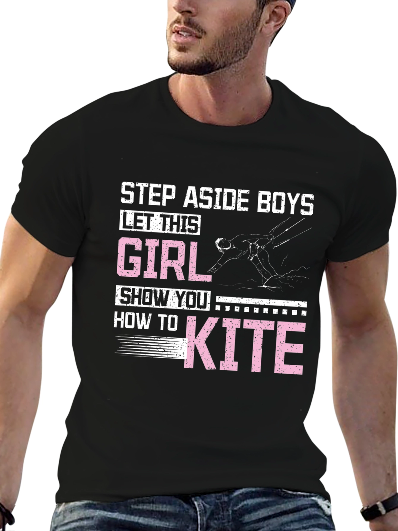 Girl Kiteboarding Graphic T-Shirt