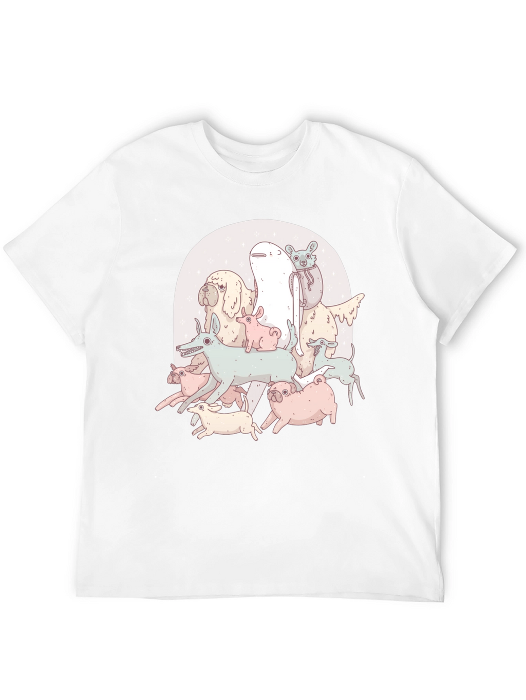 Funny Dog Pile Graphic T-Shirt