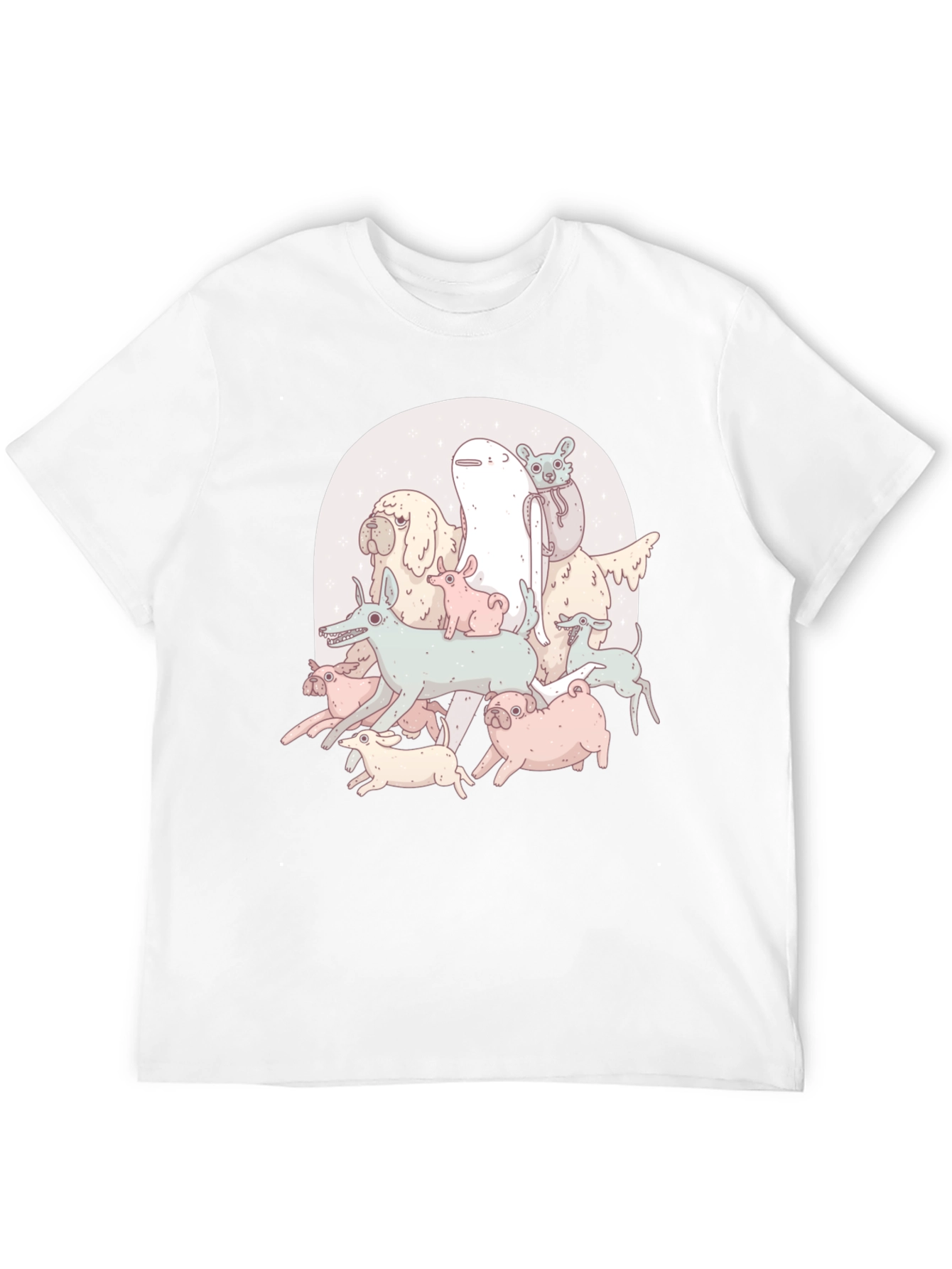 Funny Dog Pile Graphic T-Shirt