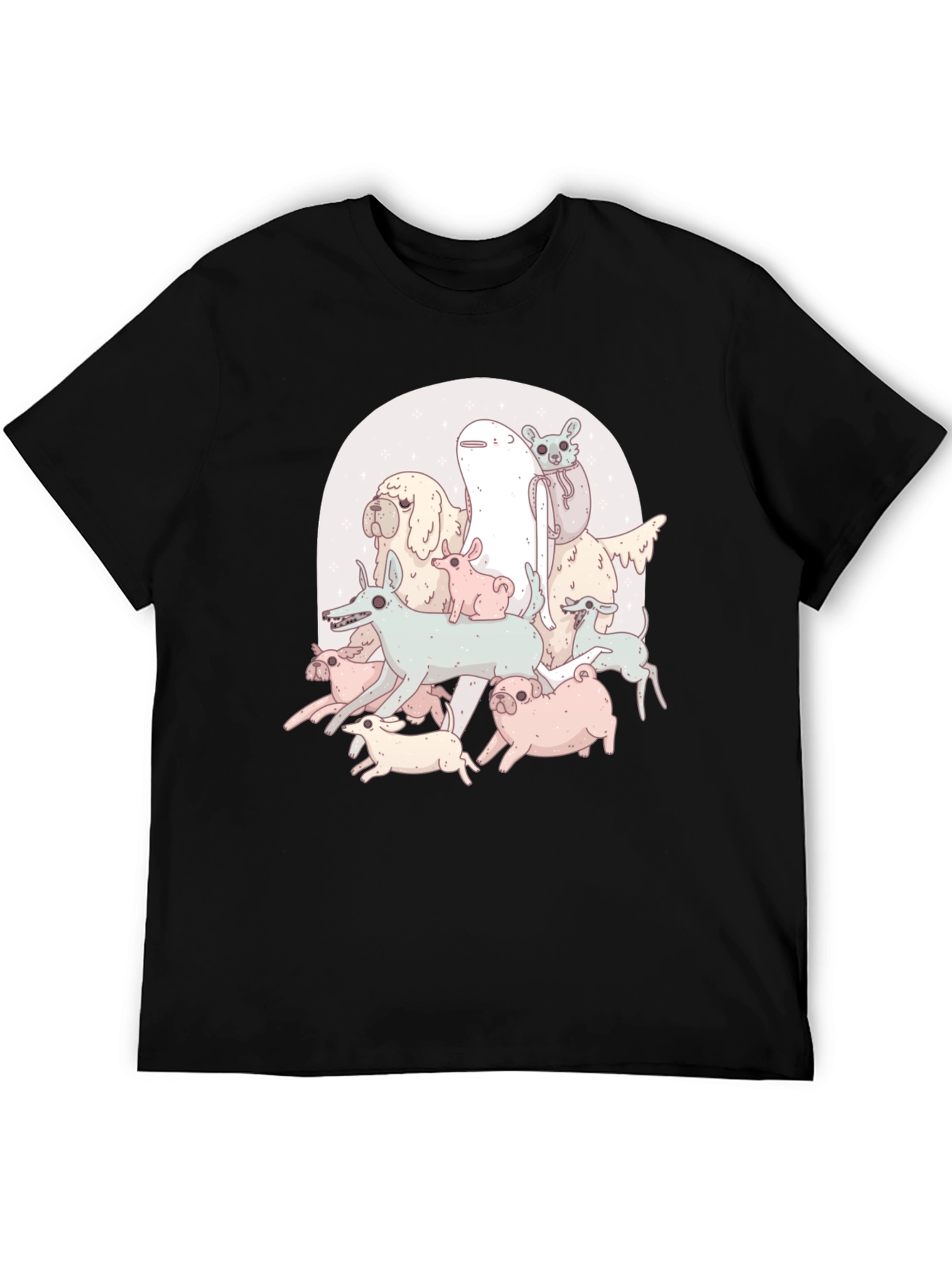 Funny Dog Pile Graphic T-Shirt