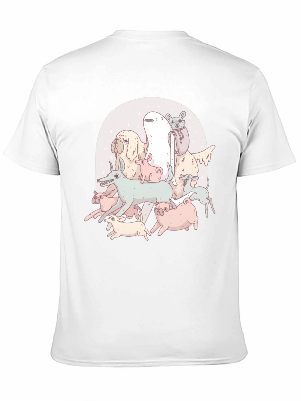 Funny Dog Pile Graphic T-Shirt
