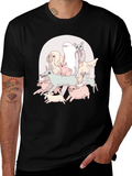 Funny Dog Pile Graphic T-Shirt
