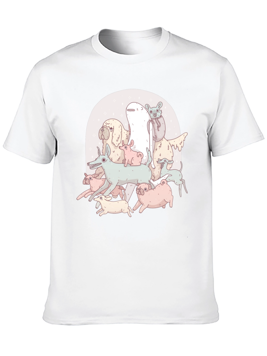 Funny Dog Pile Graphic T-Shirt