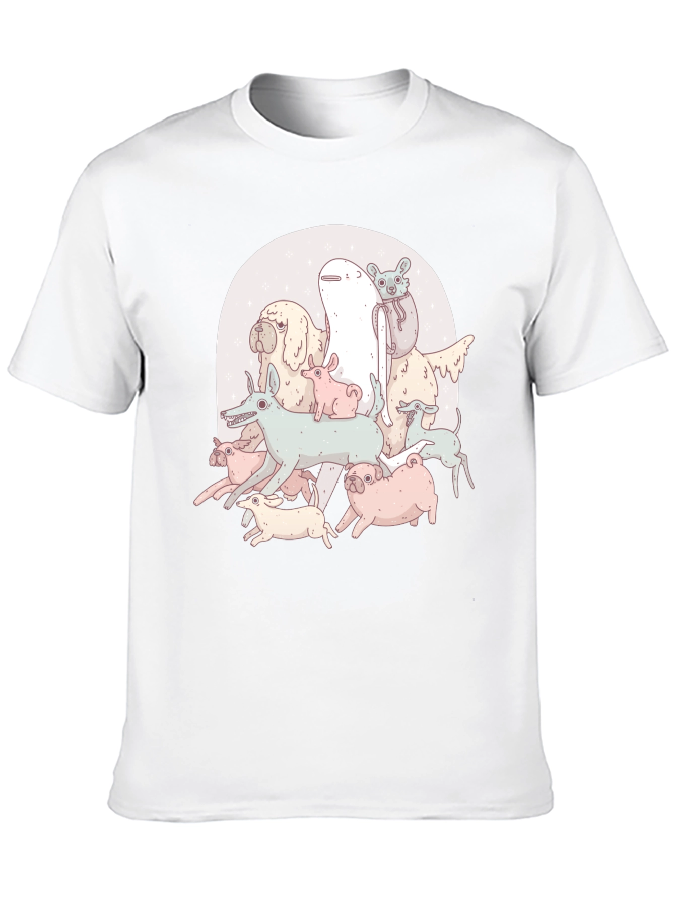 Funny Dog Pile Graphic T-Shirt
