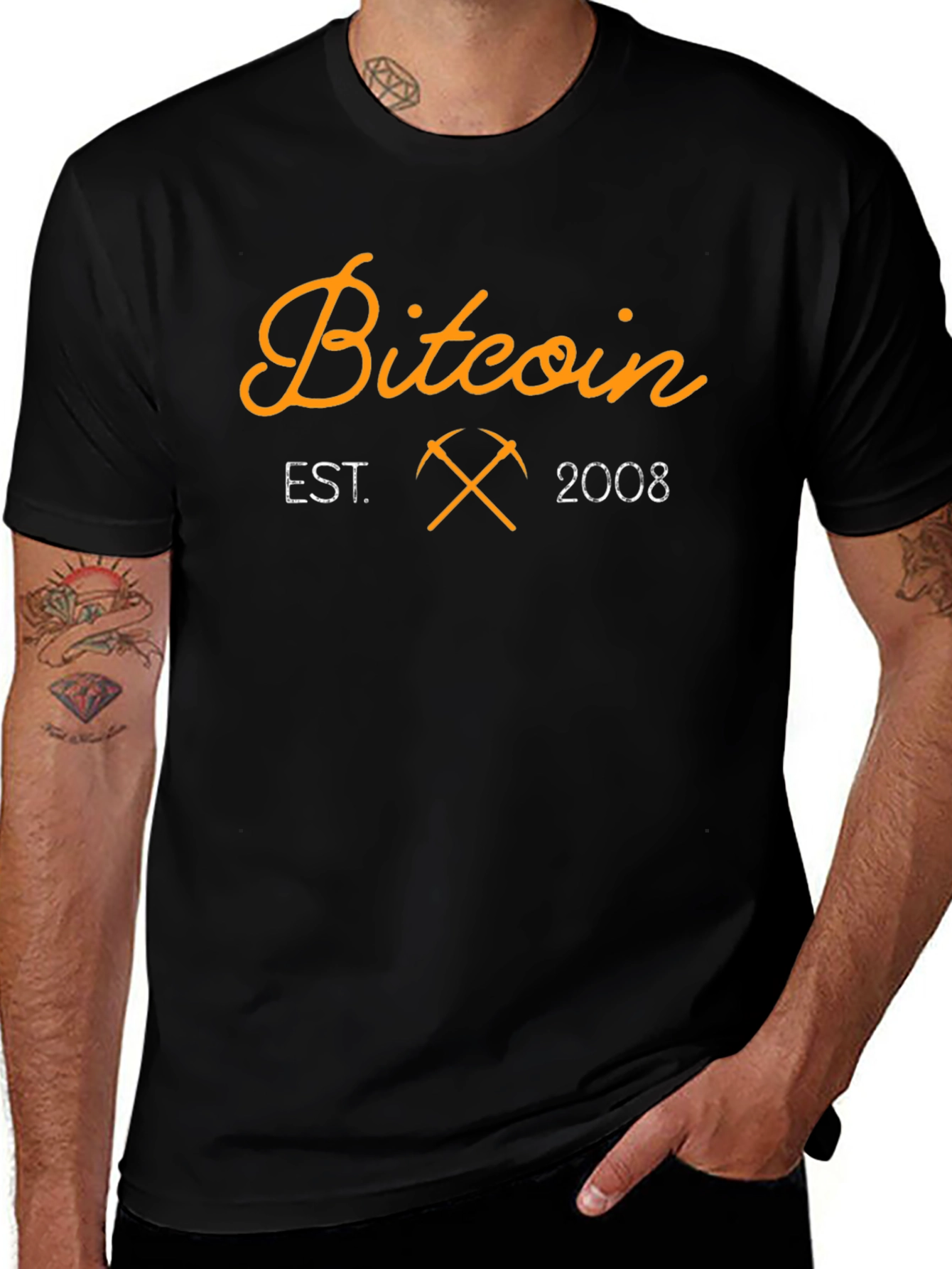Bitcoin Est. 2008 Black T-Shirt Crypto Mining Tee
