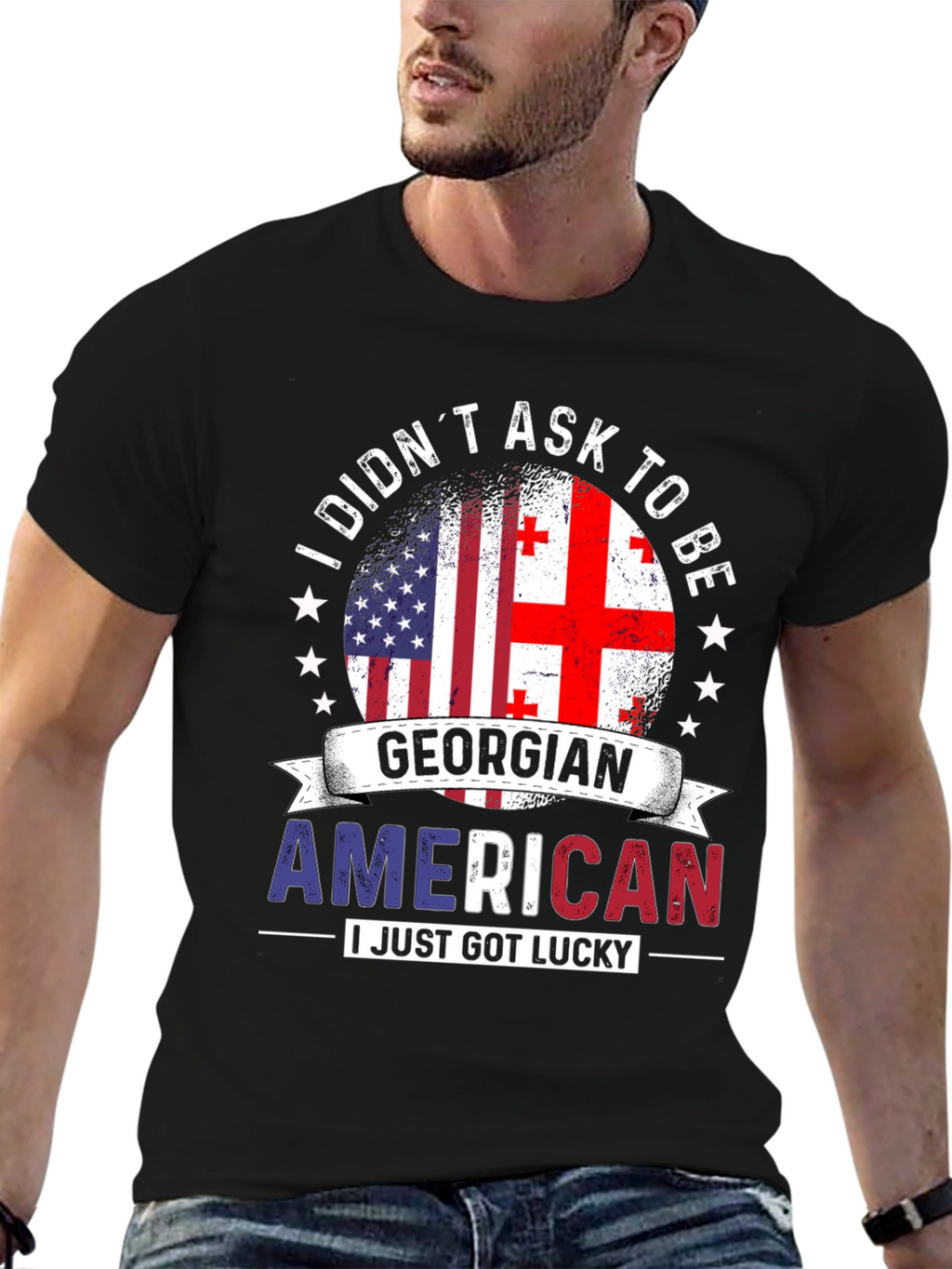 Georgian American Flag T-Shirt