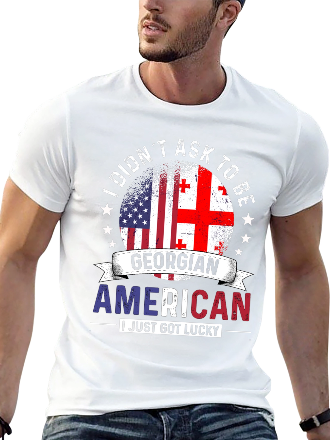 Georgian American Flag T-Shirt