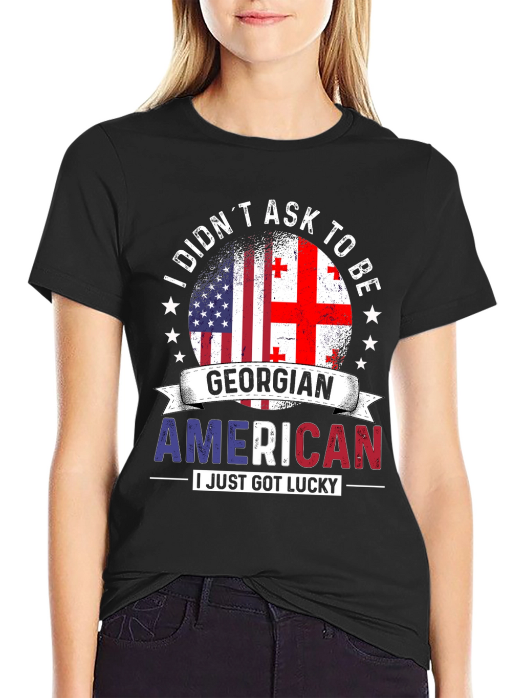Georgian American Flag T-Shirt