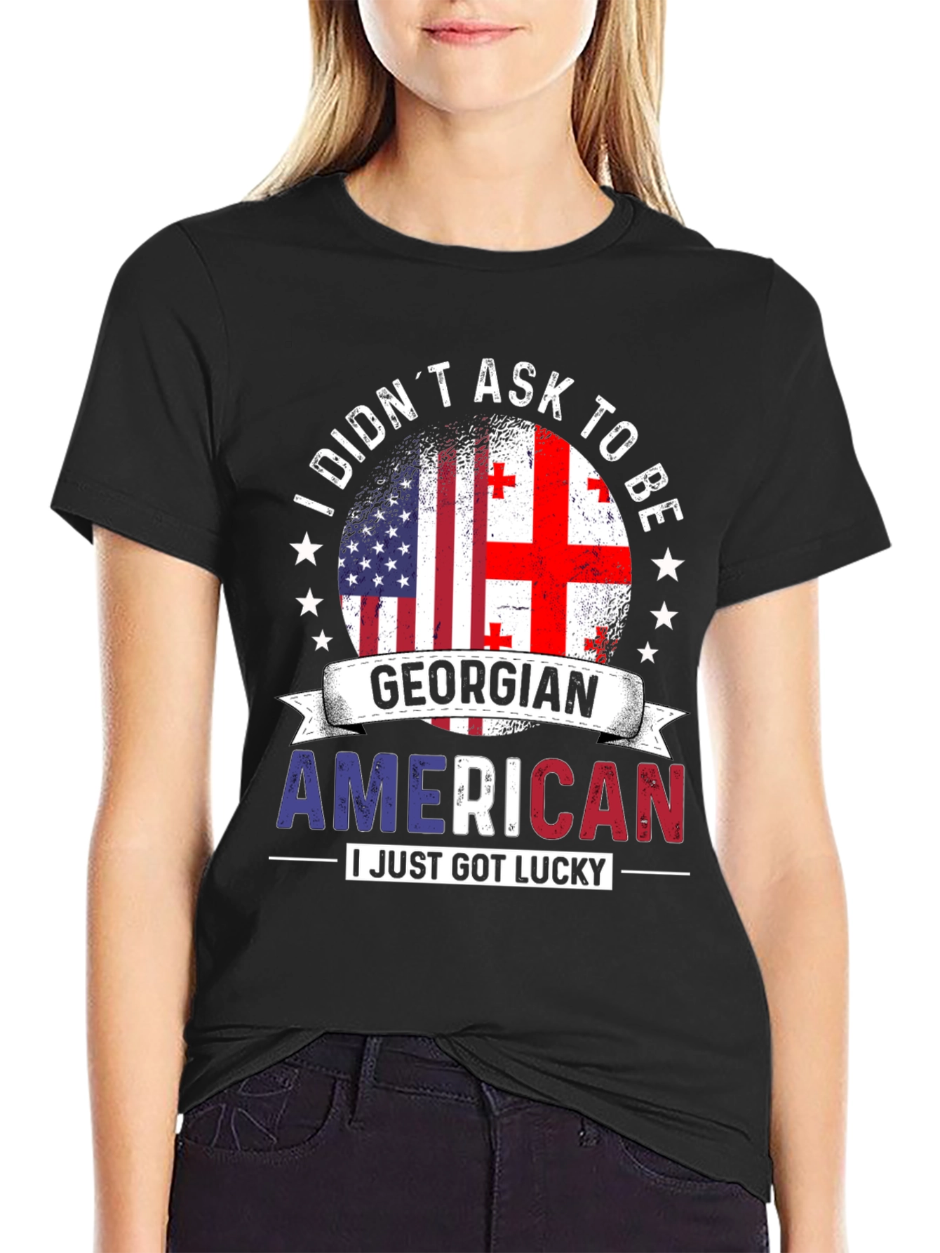 Georgian American Flag T-Shirt