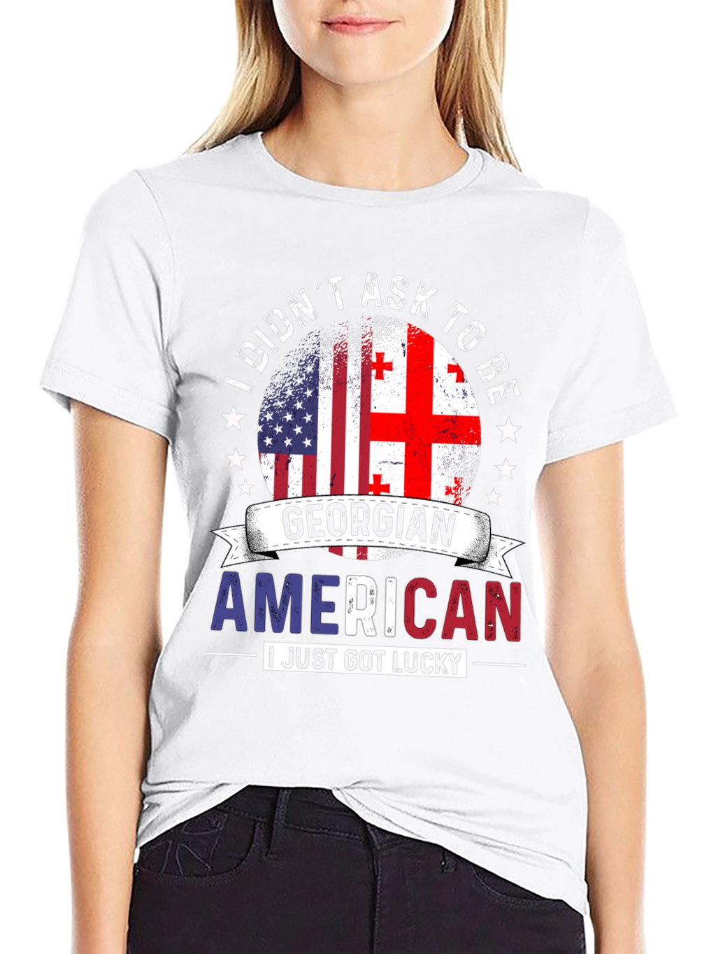 Georgian American Flag T-Shirt