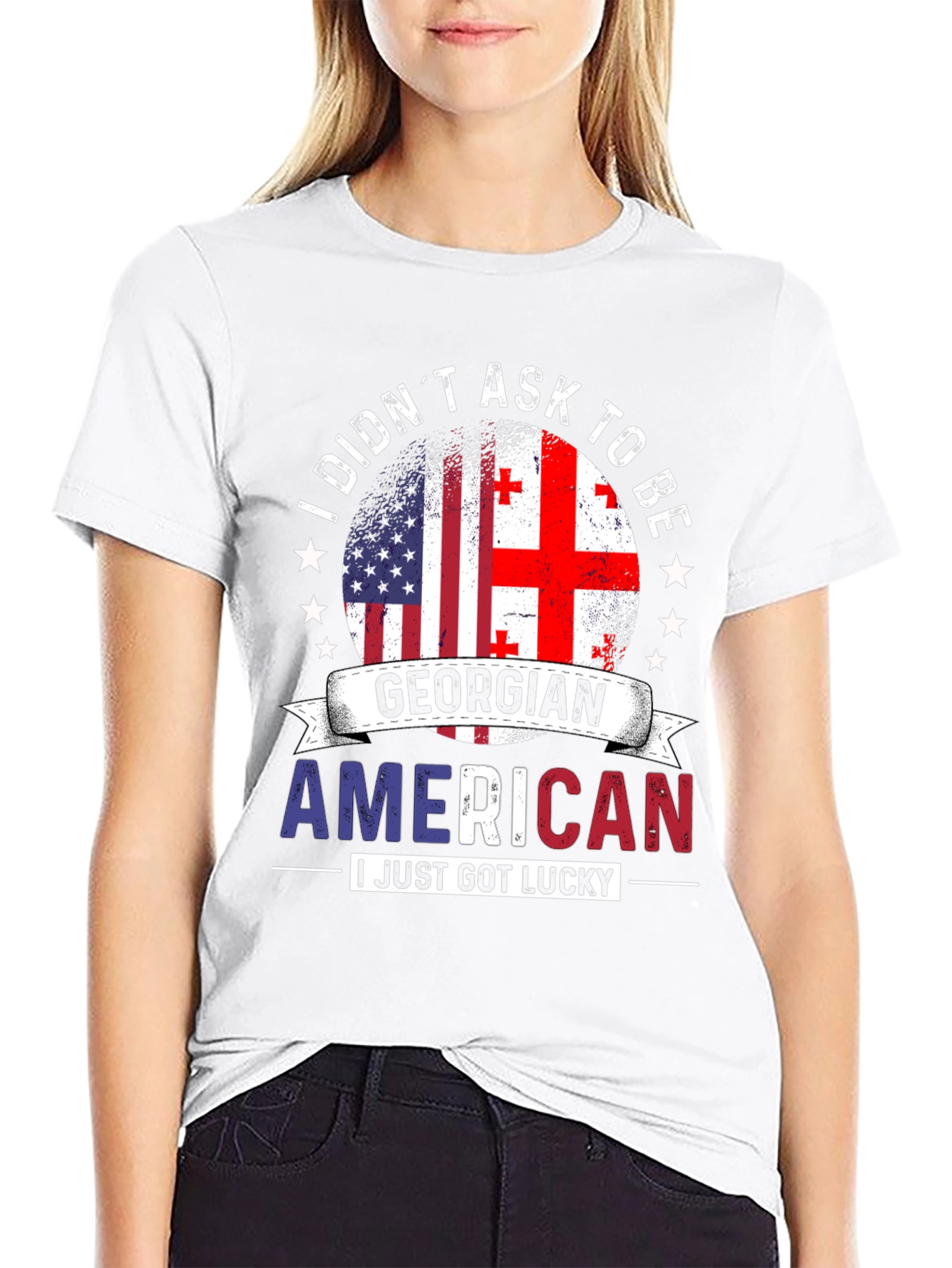 Georgian American Flag T-Shirt