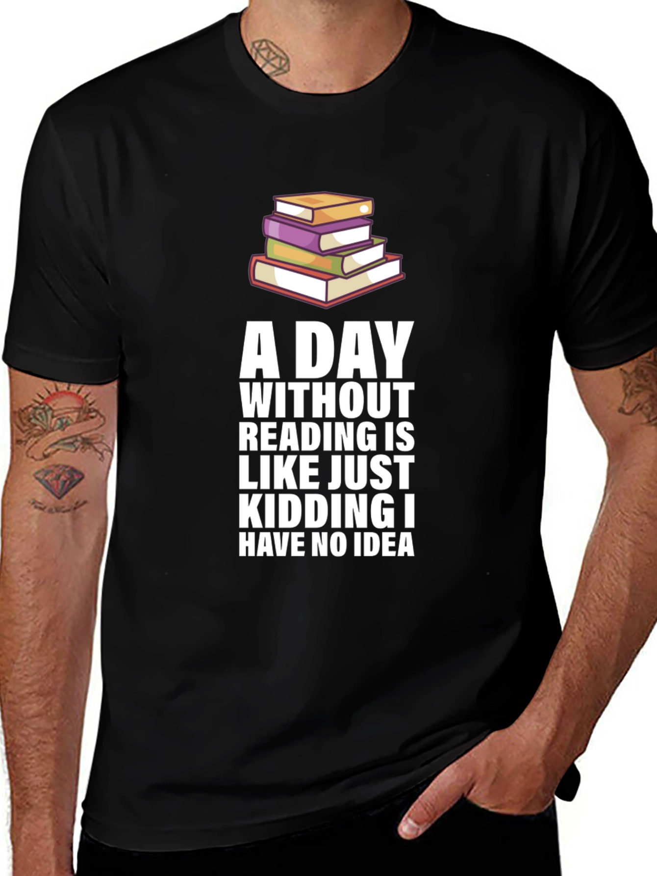 Funny Reading Bookworm Graphic Novelty T-Shirt