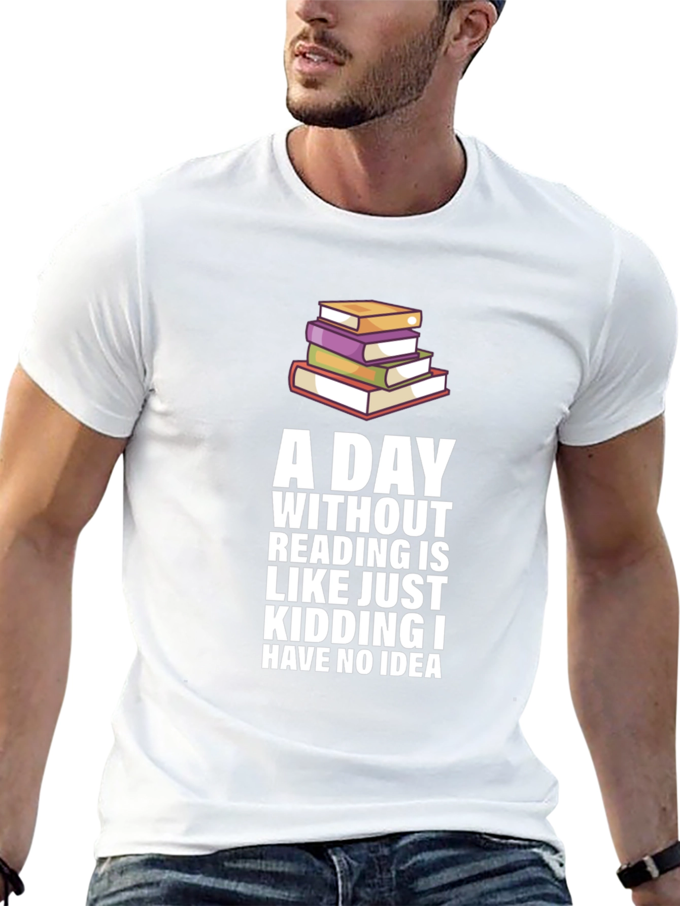 Funny Reading Bookworm Graphic Novelty T-Shirt