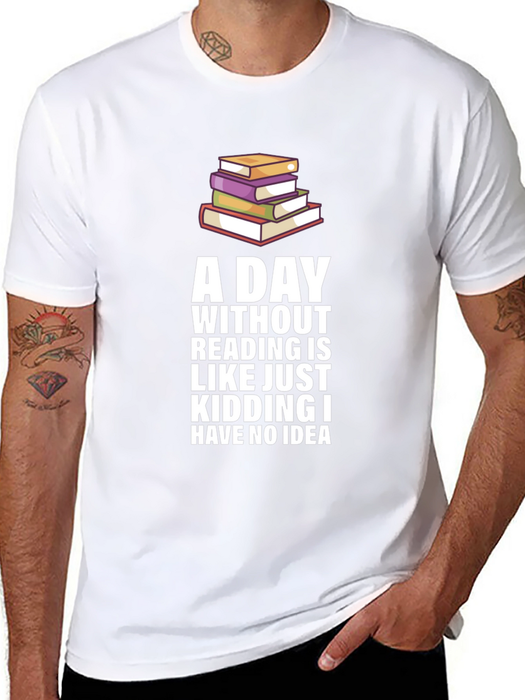 Funny Reading Bookworm Graphic Novelty T-Shirt