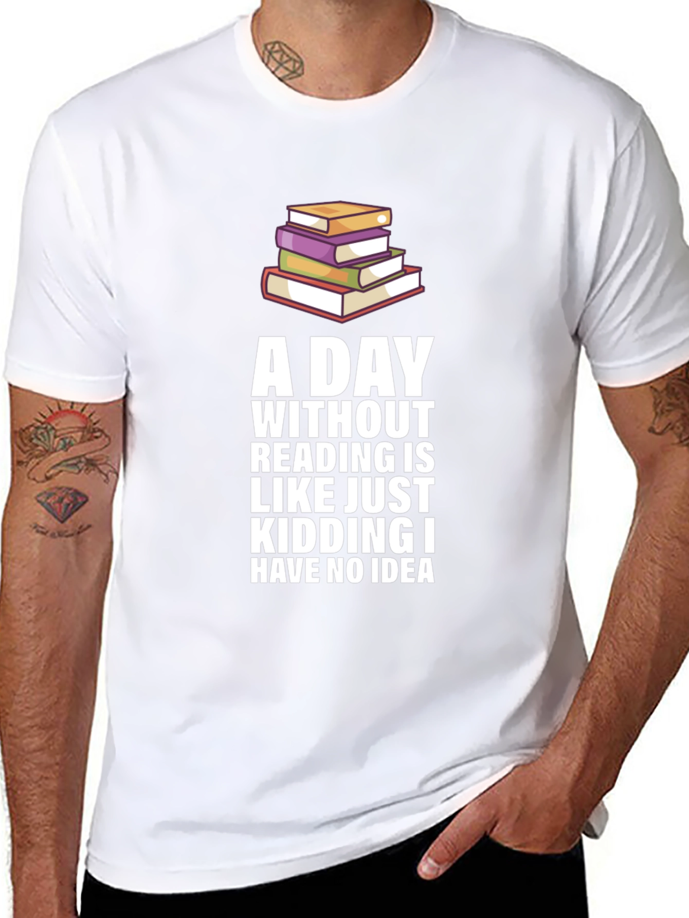 Funny Reading Bookworm Graphic Novelty T-Shirt