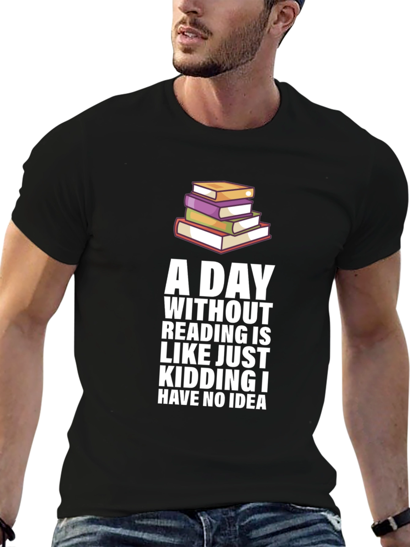 Funny Reading Bookworm Graphic Novelty T-Shirt