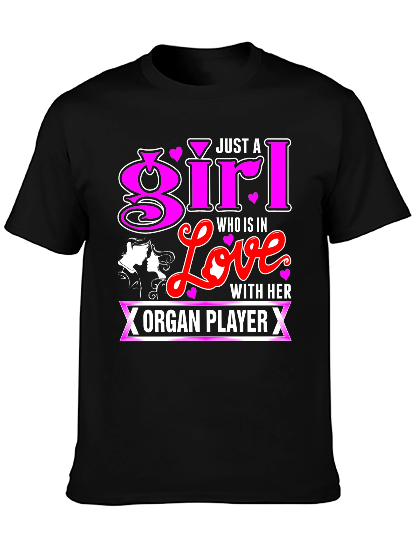 Girl in Love with Organ Player T-Shirt